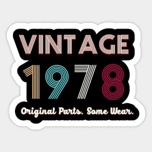 Vintage 1978 Original Parts. Some Ware Sticker